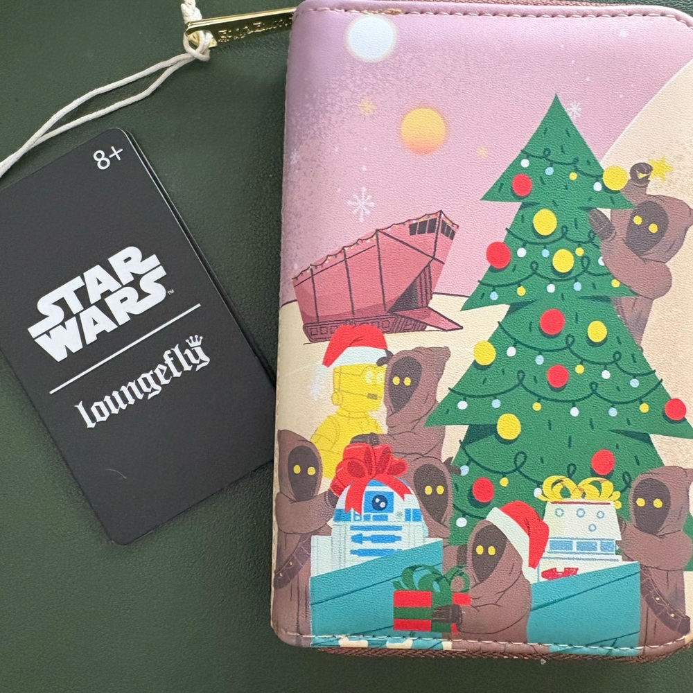 Loungefly Star Wars Holiday Wallet - Pink and Green